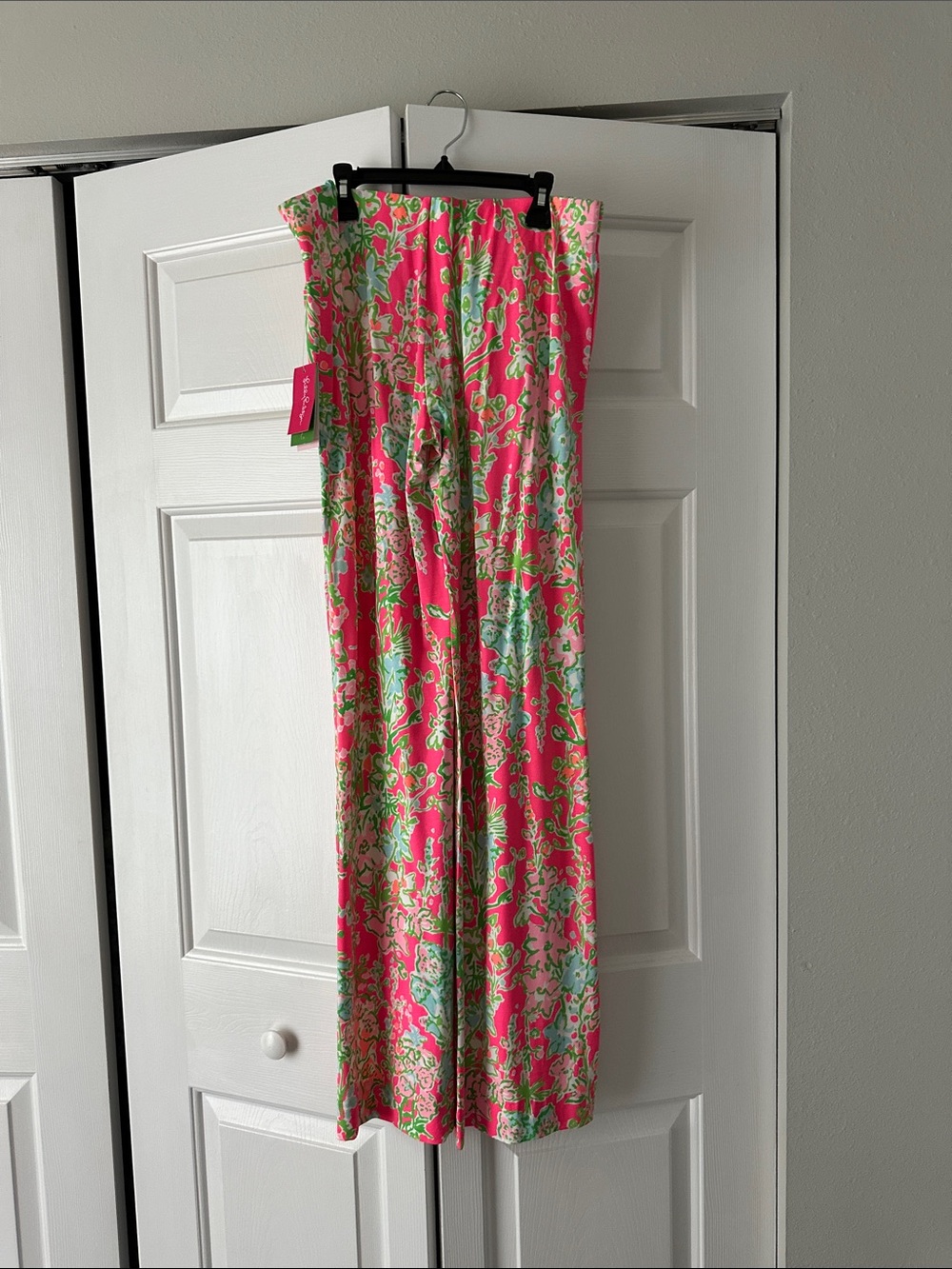 Wide-Leg Floral Print palazzo pants Lilly Pulitzer - Pink & Green